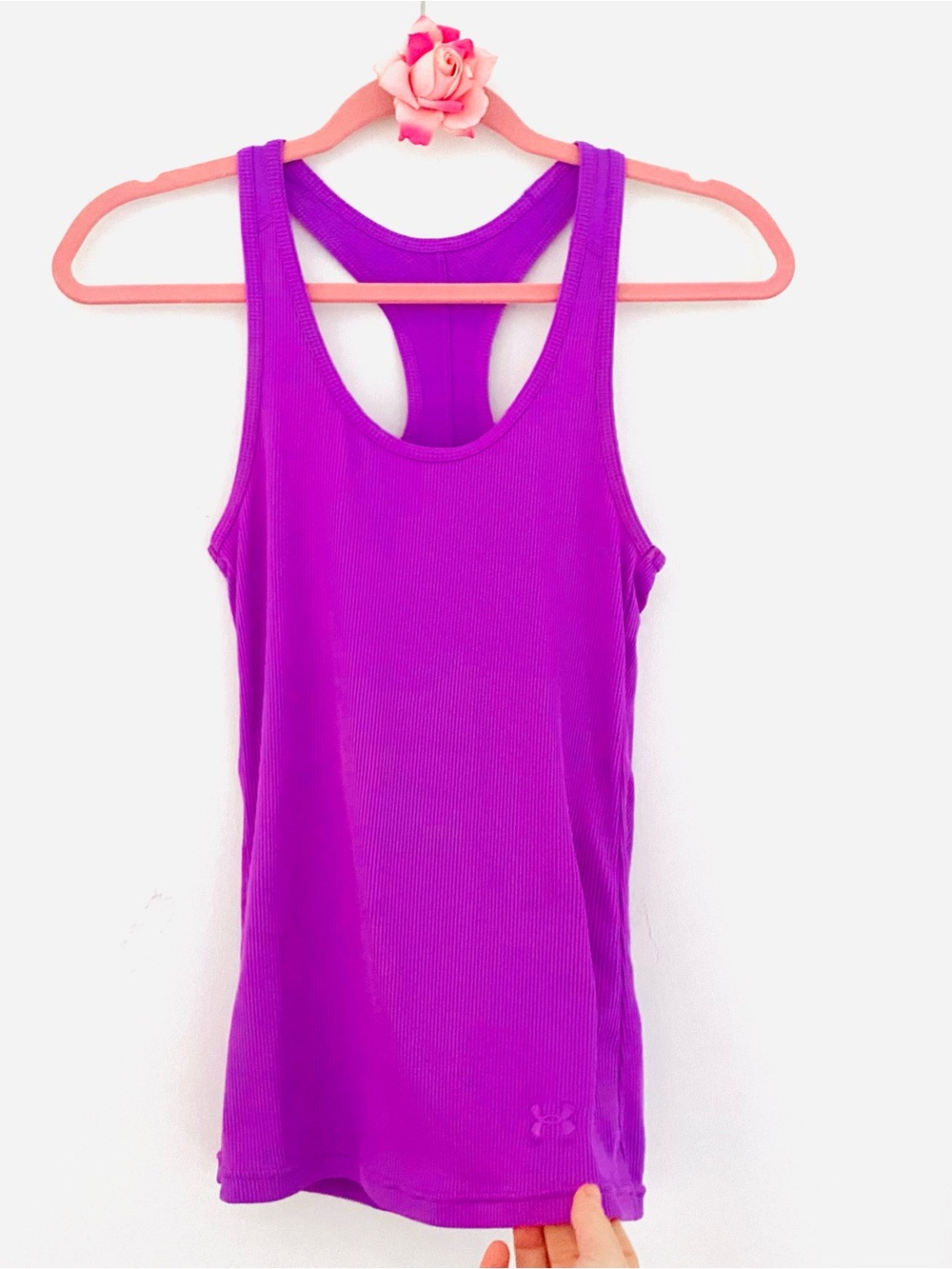 💕Pretty Ribbed Purple Racerback Tank Top SZ S